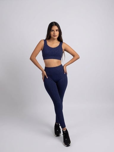 LEGGING MUJER EVERLAST ASTER NAVY - 1