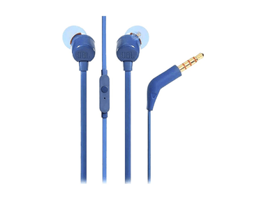 AUDÍFONOS JBL IN-EAR TUNE 110 PURE BASS CON MICRÓFONO INCORPORADO Y CONECTOR 3.5MM COLOR AZUL - 2