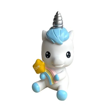 ALCANCIA UNICORNIO CELESTE RESINA