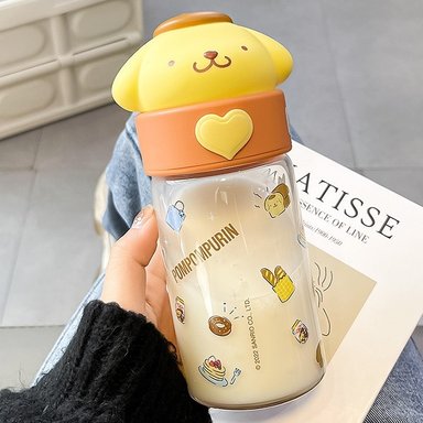 BOTELLA SANRIO BV-PM360 AMARILLO VIDRIO 3D POMPOMPURIN 360 ML