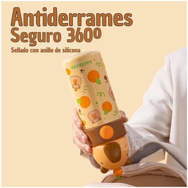 TERMO CAPIBARA ACERO INOXIDABLE 350 ML MARRÓN - 6