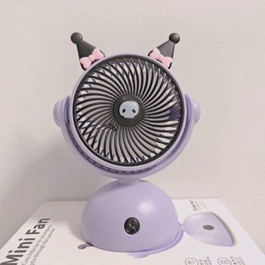 MINI VENTILADOR PORTÁTIL ESTILO KUROMI NEGRO