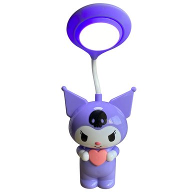 LÁMPARA kuromi RECARGABLE CON TAJADOR INALÁMBRICA USB LILA