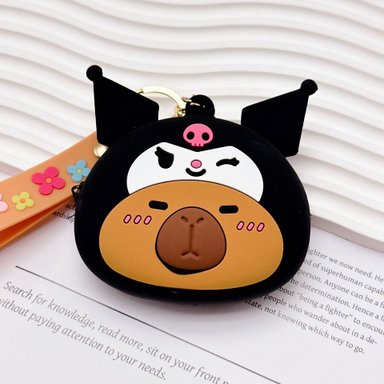 MONEDERO DE SILICONA CAPIBARA KUROMI