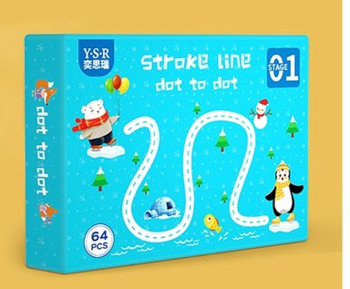 LIBRO DE PRÁCTICA DE DIBUJO Y ESCRITURA DE PUNTO A PUNTO, 64 PCS - 6