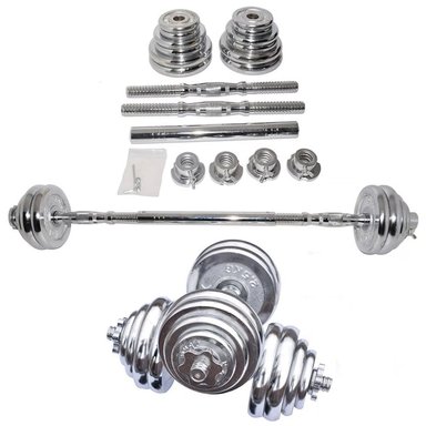 SET DE PESAS MANCUERNAS DE 20KG BARRA ADAPTADORA - 3
