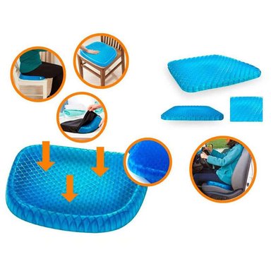 ASIENTO COJIN CELESTE GEL ORTOPEDICO PARA SILLA