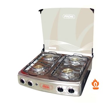 COCINA DE MESA FADIC 4 QUEMADORES CON TAPA DE VIDRIO KAREN 22 - 2