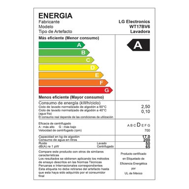 LAVADORA LG CARGA SUPERIOR 17KG AI DD WT17BV6 NEGRO CLARO - 4
