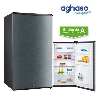 FRIGOBAR AGHASO REFR-AGH08 90L T SILVER CON NEGRO