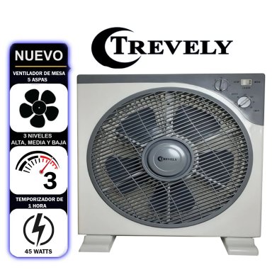 VENTILADOR DE MESA TREVELY VT-12A 45 WATTS 12' 3V
