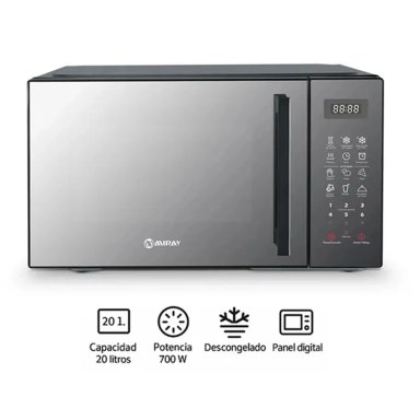 HORNO MICROONDAS MIRAY HMM-205N 20 LITROS