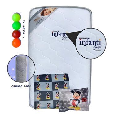 COLCHÓN DE BEBE PARA CUNAS PACK AND PLAY GRIS