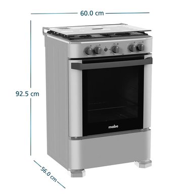 COCINA DE PISO A GAS 60CM SILVER MABE CMP6010FG1 - 4
