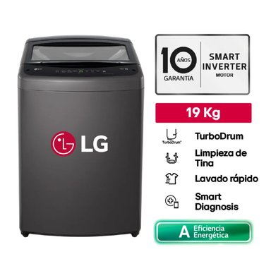 LAVADORA 19 KG TURBODRUM CARGA SUPERIOR NEGRO WT19BVTB - 1