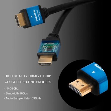 CABLE HDMI 2.0 4K ULTRA HD ALTA VELOCIDAD 3D 3 METROS 2160P PVC SANTOFA ELECTRONICS - 1