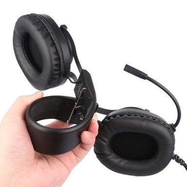 AUDÍFONOS GAMER SANTOFA ELECTRONICS OVER-EAR K-10 DIADEMA MICROFONO CONTROL VOLUMEN LED - 2