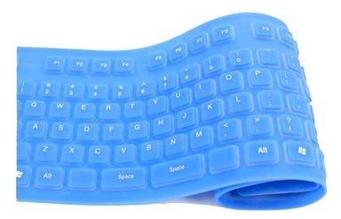 TECLADO FLEXIBLE KEYBOARD WB-86 PARA PC PORTÁTIL ALFABÉTICO SANTOFA ELECTRONICS AZUL S0641-1 - 3