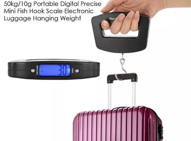 BALANZA MANO DIGITAL LCD BASCULA PROFESIONAL MALETAS SANTOFA ELECTRONICS 10G-50KG