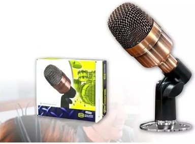 MICRÓFONO DINÁMICO PROFESIONAL DE PERCUSIÓN BRONCE ALÁMBRICO METÁLICO SANTOFA ELECTRONICS