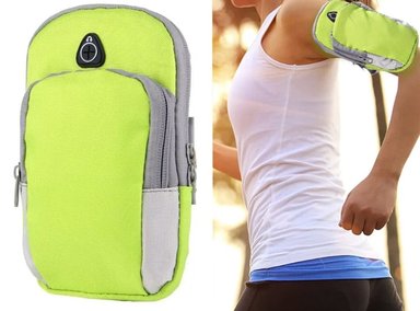 BOLSO PORTA CELULAR DEPORTIVO CON CORREA BRAZALATE VERDE SANTOFA ELECTRONICS