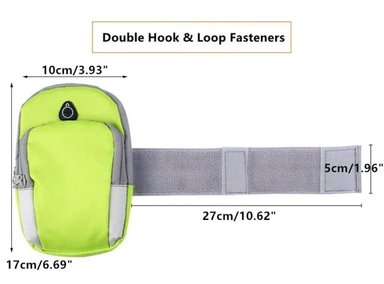 BOLSO PORTA CELULAR DEPORTIVO CON CORREA BRAZALATE VERDE SANTOFA ELECTRONICS - 2