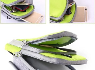 BOLSO PORTA CELULAR DEPORTIVO CON CORREA BRAZALATE VERDE SANTOFA ELECTRONICS - 4