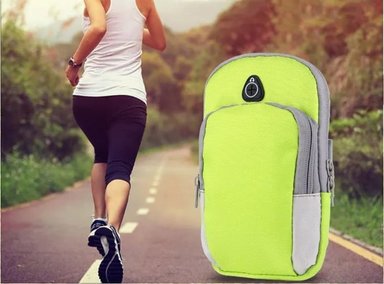 BOLSO PORTA CELULAR DEPORTIVO CON CORREA BRAZALATE VERDE SANTOFA ELECTRONICS - 5