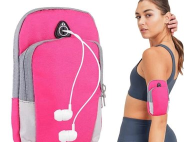 BOLSO PORTA CELULAR DEPORTIVO CON CORREA BRAZALATE FUCSIA SANTOFA ELECTRONICS S0259