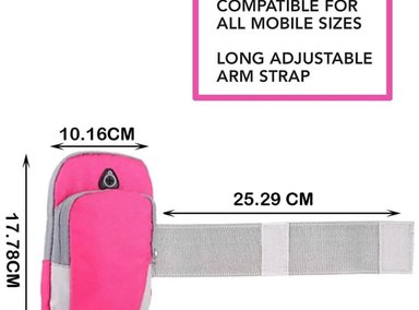 BOLSO PORTA CELULAR DEPORTIVO CON CORREA BRAZALATE FUCSIA SANTOFA ELECTRONICS S0259 - 3