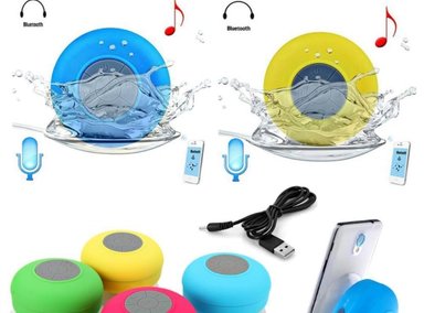PARLANTE ACUÁTICO BLUETOOTH MANOS LIBRES MICRÓFONO DUCHA FUCSIA SANTOFA ELECTRONICS - 3