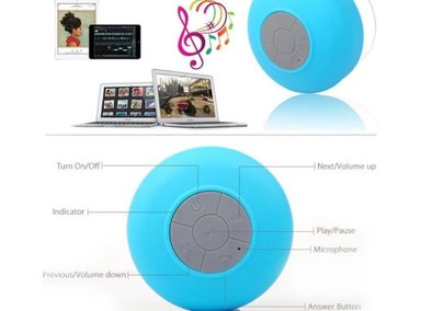 PARLANTE ACUÁTICO BLUETOOTH MANOS LIBRES MICRÓFONO DUCHA FUCSIA SANTOFA ELECTRONICS - 5