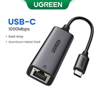 ADAPTADOR UGREEN 50737 USB 3.1 TIPO C A RJ45 GIGABIT LAN ETHERNET 1000 MBPS SANTOFA ELECTRONICS - 3