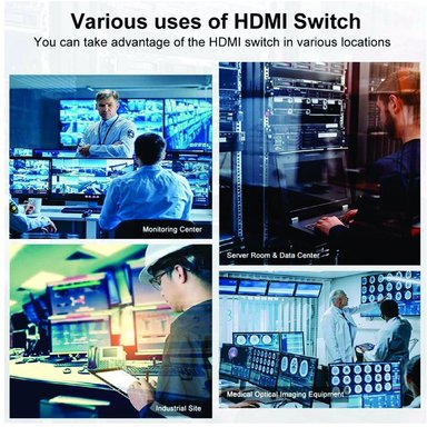 SWITCH NETCOM 8 PUERTOS PE-SW0097 HDMI 2.0 4K 60HZ 3D HDR HDCP 2.2 8X1 18GBPS SANTOFA ELECTRONICS - 3