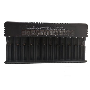 CARGADOR PILAS BATERIAS RECARGABLES 12 PUESTPOS AA AAA 18650 26650 SANTOFA ELECTRONICS - 2