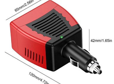 INVERSOR DE CORRIENTE GENERAL 150W PARA AUTO DE 12V A 220V USB CARGADOR 21A SANTOFA ELECTRONICS - 6