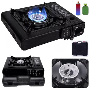 COCINA A GAS PORTÁTIL 1 HORNILLA 2 EN 1 PICNIC CAMPING SANTOFA ELECTRONICS - 1