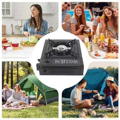 COCINA A GAS PORTÁTIL 1 HORNILLA 2 EN 1 PICNIC CAMPING SANTOFA ELECTRONICS - 6