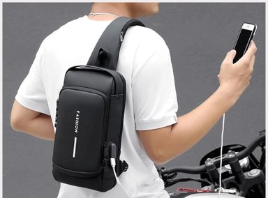 MORRAL GENERAL 20818 NEGRO ANTIRROBO CON CLAVE BOLSO DE HOMBRO MILTI BOLSILLO SANTOFA ELECTRONICS