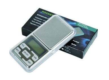 BALANZA GRAMERA DIGITAL BASCULA PESA JOYERIA BOLSILLO 01G A 500G SANTOFA ELECTRONICS 0.5 KG - 5
