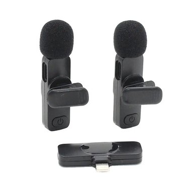 MICRÓFONO SOLAPA K11 DOBLE MINI INALÁMBRICO RECARGABLE TIPO C ANDROID SANTOFA ELECTRONICS