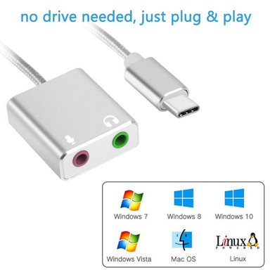 TARJETA DE SONIDO TIPO C 7.1 AUDIO 3D MICRÓFONO EXTERNO USB SANTOFA ELECTRONICS