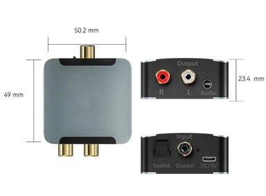 CONVERTIDOR AUDIO ÓPTICO DIGITAL A RCA DIGITAL A ANÁLAGO SANTOFA ELECTRONICS - 6