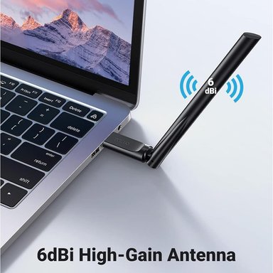 ADAPTADOR UGREEN 90339 ANTENA USB WIFI INALAMRICO AC650 DOBLE BANDA 6DBI SANTOFA ELECTRONICS - 1