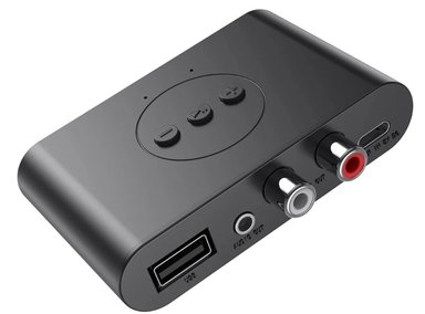 ADAPTADOR RECEPTOR BLUETOOTH 5.2 USB 2.0 RCA NFC 3.5MM SANTOFA ELECTRONICS