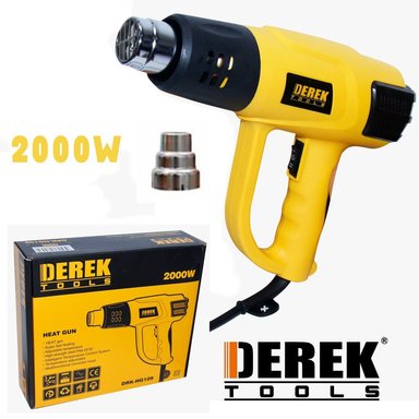 PISTOLA CALOR DEREK TOOLS DRK-HG109 200W AIRE CALIENTE SANTOFA ELECTRONICS