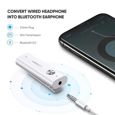 ADAPTADOR UGREEN 40854 RECEPTOR BLUETOOTH 5.0 HIFI WIRELESS 3.5MM AUX AUDIO SANTOFA ELECTRONICS - 5
