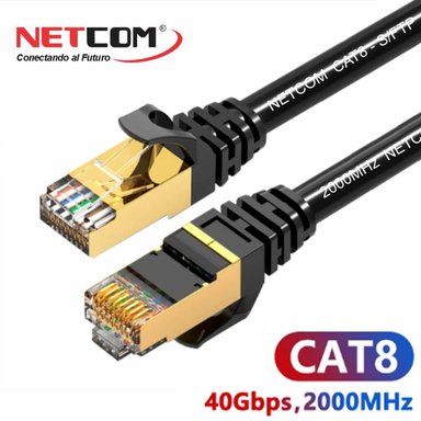 CABLE LAN RJ46 NETCOM TED CAT 8 CONECTOR 40GBPS ETHERNET 3 METROS - 1