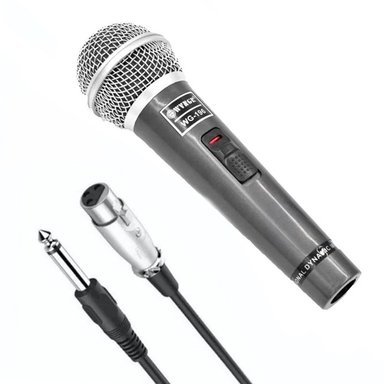 MICRÓFONO ALÁMRICO PROFESIONAL WVGR WG-196 CON CABLE PLUG 63M SANTOFA ELECTRONICS