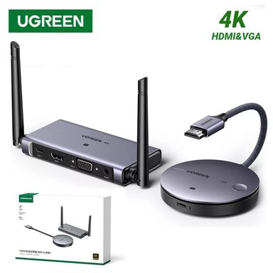 PARLANTE UGREEN EXTENDER HDMI VGA INALAMBRICO 50 METROS 60HZ 4K 5GHZ SANTOFA ELECTRONICS - 1